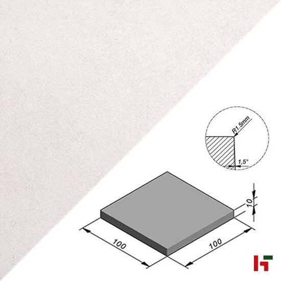Betontegels - Megasmooth, Megategel Cream Velvet 100 x 100 x 10 cm - Stone & Style