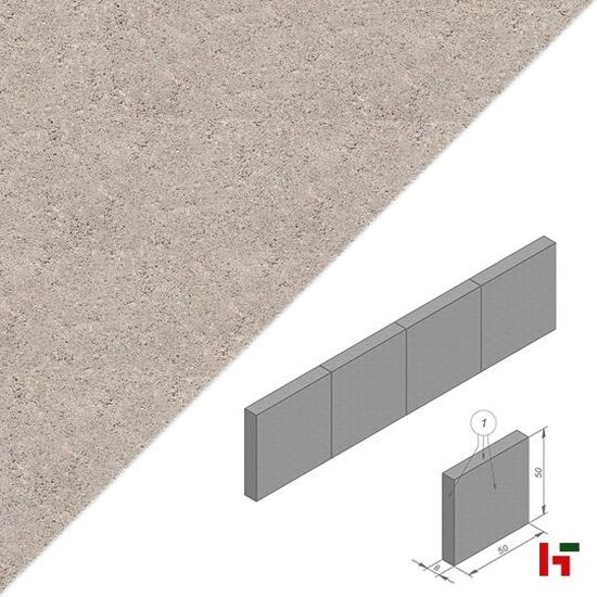 Palissades - Carreau, Palissadeband Gris Naturel 100 x 8 cm 100 cm - Stone & Style