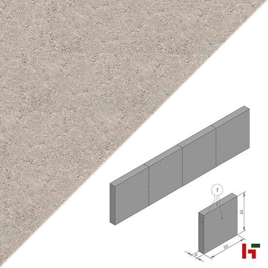 Palissades - Carreau + Palissadeband Gris Naturel 100 x 8 cm 100 cm - Stone & Style