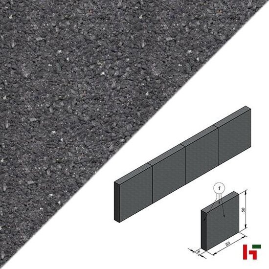 Palissades - Rockstone Palissadeband Dark Intense 50 x 8 cm 50 cm - Stone & Style