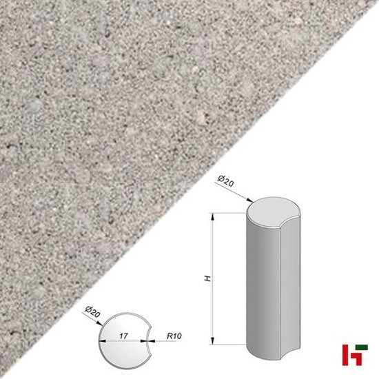 Palissades - Ronde palissade Grijs 200 cm Ø 20 cm - Private label