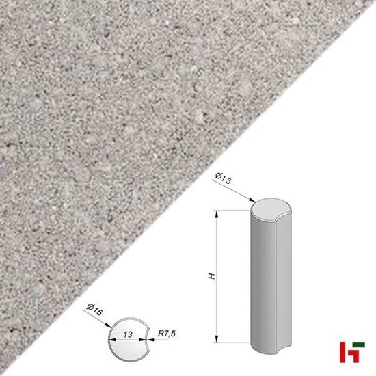 Palissades - Ronde palissade Grijs 60 cm Ø 15 cm - Private label