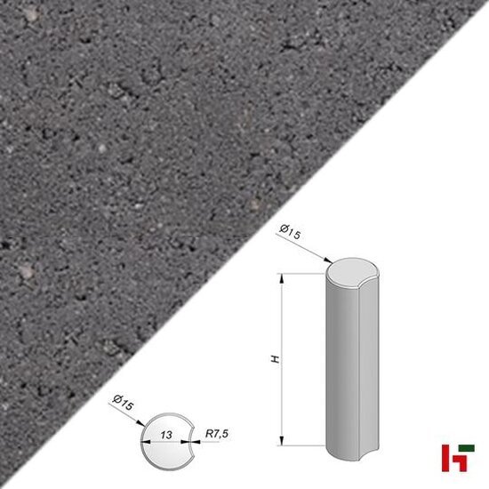 Palissades - Ronde palissade Zwart 80 cm Ø 15 cm - Private label