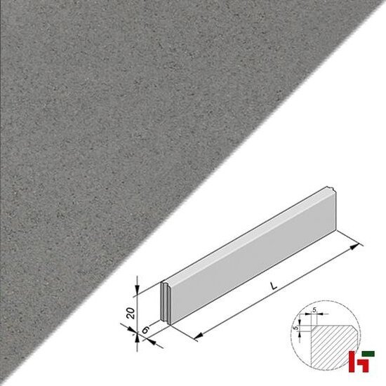 Boordstenen - Carreau, Boordsteen Arduna 20 cm 6 cm - Stone & Style