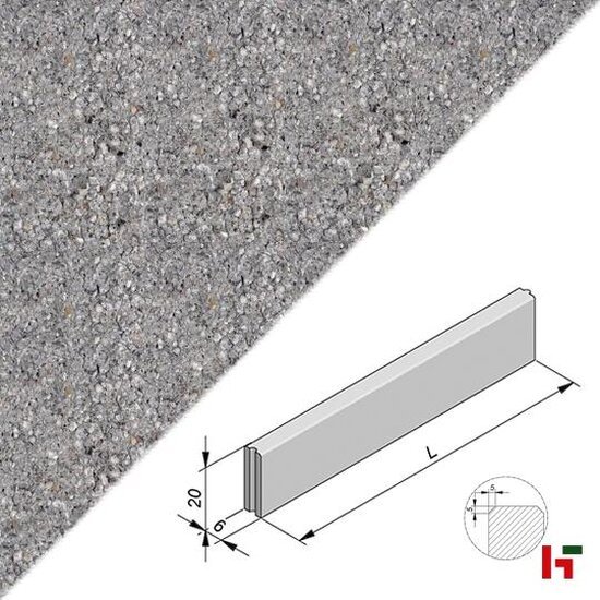 Boordstenen - Rockstone Boordsteen Blue Steel Intense 100 x 6 x 20 cm - Stone & Style