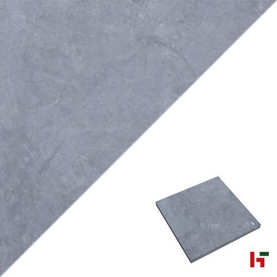 Natuursteentegels - Bluestone H51 Hardsteen, Natuursteen Terrastegel Geschuurd - Blauwsteen 40 x 40 x 3 cm - Private label