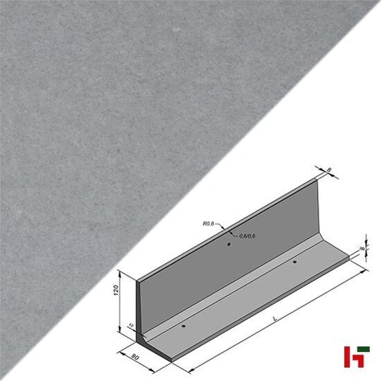 L-elementen - L-element Smooth Grey Velvet 200 cm 120 x 80 cm - Stone & Style