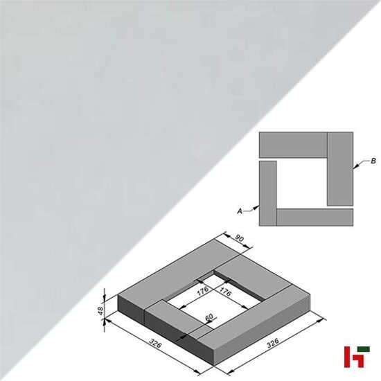 Smooth objects - Cube Smooth Cream Velvet 48 cm 266 x 326 x 90 cm - Element B - Stone & Style