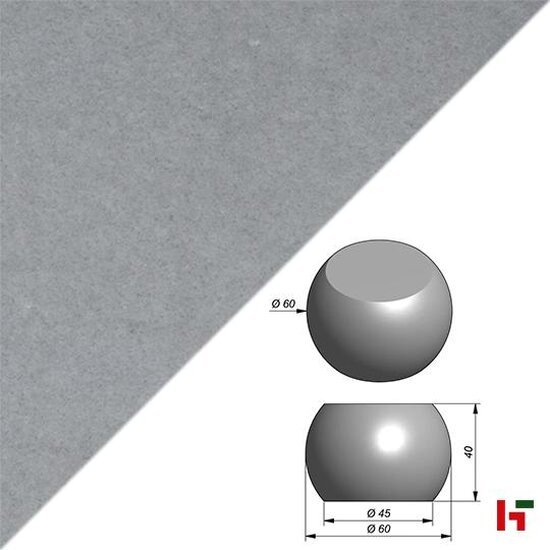 Tuinmeubilair - Parti-Sphere Smooth Grey Velvet 40 cm 60 cm - Stone & Style