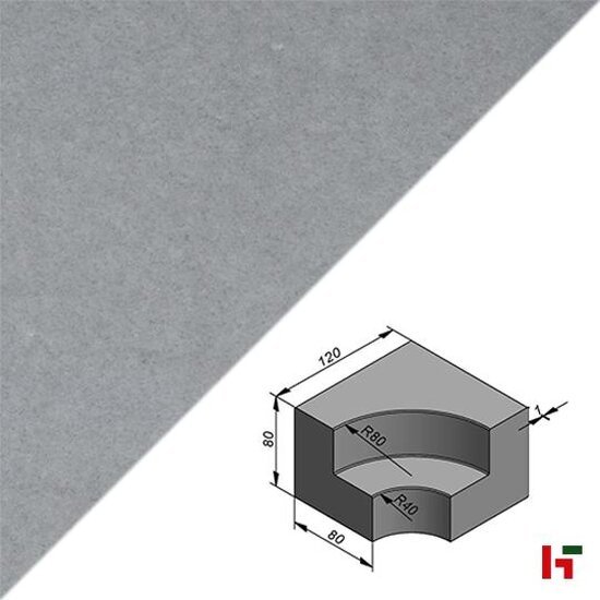 Smooth objects - Theaterklas Smooth Hoekstuk Grey Velvet 120/120 x 80 x 80 cm - Stone & Style