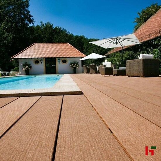 Composiet terrasplanken - Megawood, Premium Jumbo 21x242mm - Composiet terrasplanken Natuurbruin 420cm - Megawood