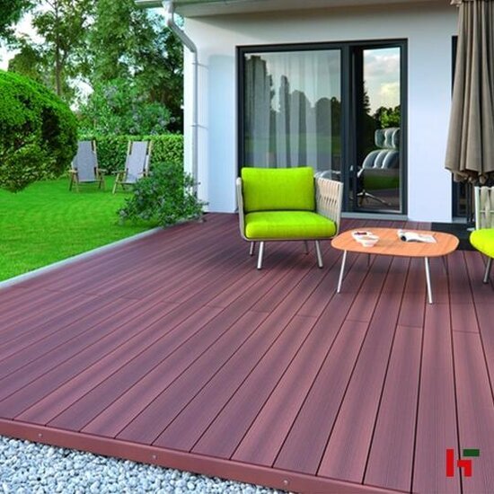 Composiet terrasplanken - EasyDeck, Dolomit 19x145mm - Composiet terrasplanken Fokus Bruin 300cm - Megawood