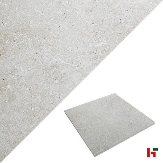 Keramische tegels - Calcare, Keramische Terrastegel Sand 80 x 80 x 2 cm - Stone Base