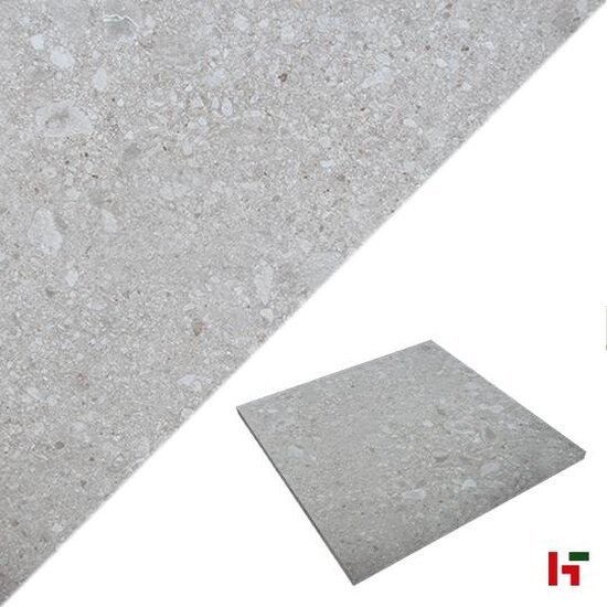 Keramische tegels - Unico, Keramische Terrastegel Greige 80 x 80 x 2 cm - Stone Base