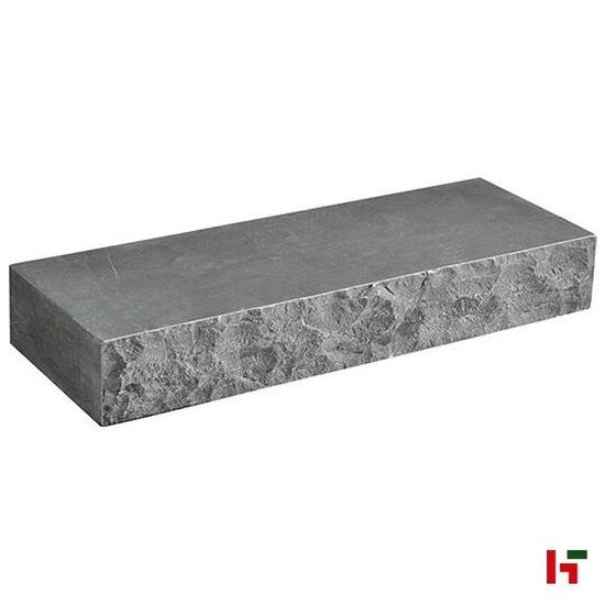 Tuintrappen - China Blue, Trapblok - Blauwsteen Binnenhoek 50 x 35 x 15 cm Gekapt - Stone Base