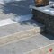 Tuintrappen - China Blue, Trapblok - Blauwsteen Binnenhoek 50 x 35 x 15 cm Gekapt - Stone Base