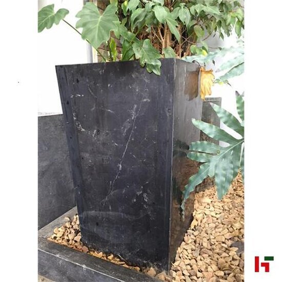 Plantenbakken - Brasilian Black, Bloembak - Taps 30 x 30 x 60 cm - Stone Base