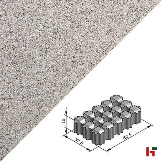 Grasdallen - Grassplittegel Grijs 62,5 x 37,5 x 15 cm - Stone & Style