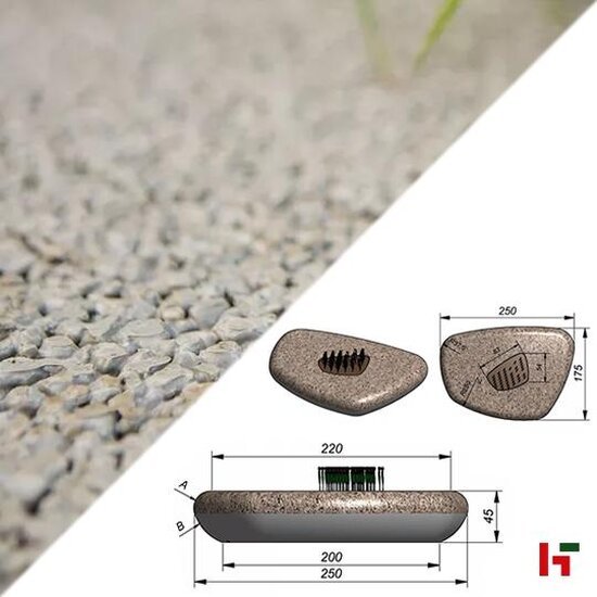 Smooth objects - Waterbench Grijs 45 cm 160 x 113 cm - Stone & Style