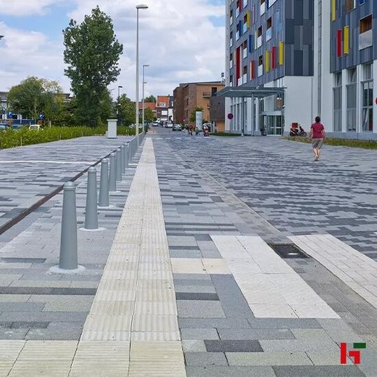 Bestrating - Volgtegel met ribbel Wit 30 x 30 x 6 cm - Stone & Style