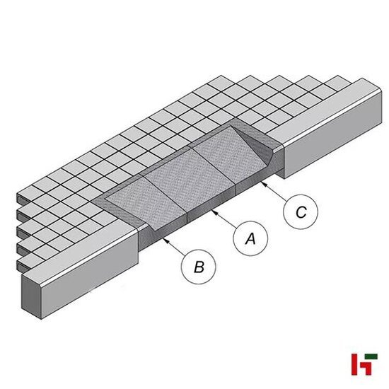 Bestrating - Inritband Midden 50 x 20 x 50 cm IA - IB - IC2 - Stone & Style