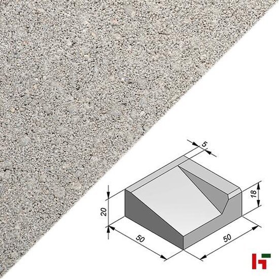 Bestrating - Inritband Rechts 50 x 20 x 50 cm IA - IB - IC2 - Stone & Style