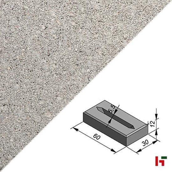 Bestrating - Fietsblokken Grijs Middengleuf - 60 x 30 x 12 cm - Stone & Style