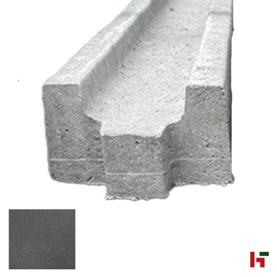 Structuur schutting - Afdekkap voor structuur betonafsluiting Antraciet Enkele zichtkant Recht - Private label
