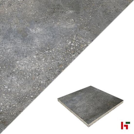 GeoCeramica - GeoCeramica Starter, Cementmix Meso Dark grey 60 x 60 x 4 cm - MBI