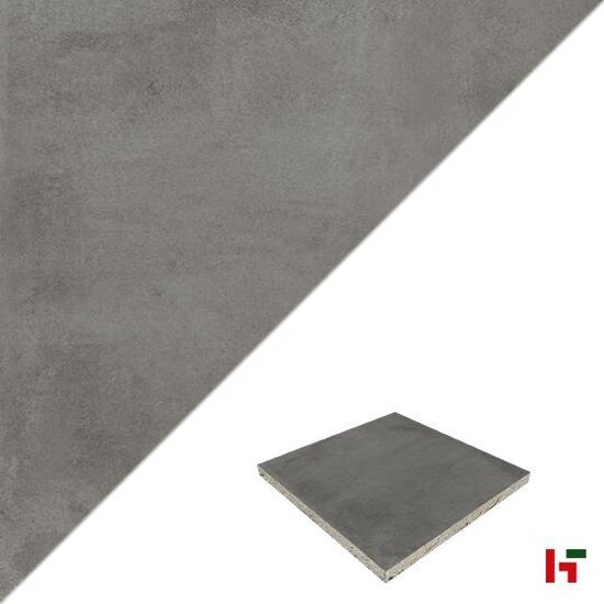 GeoCeramica - GeoCeramica Starter, Circus Dark grey 60 x 60 x 4 cm - MBI