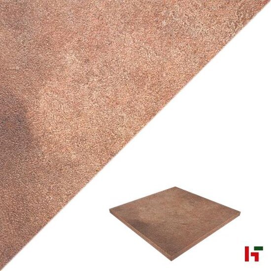 Gecoate betontegels - GeoProArte® Steel, Gecoate Terrastegel Corten Steel 60 x 60 x 4 cm - MBI