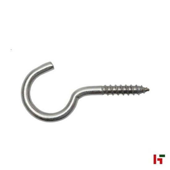 Schroeven - Schroefhaak, Gebogen 3,3 x 40 / 15 mm Per stuk Inox - SWG