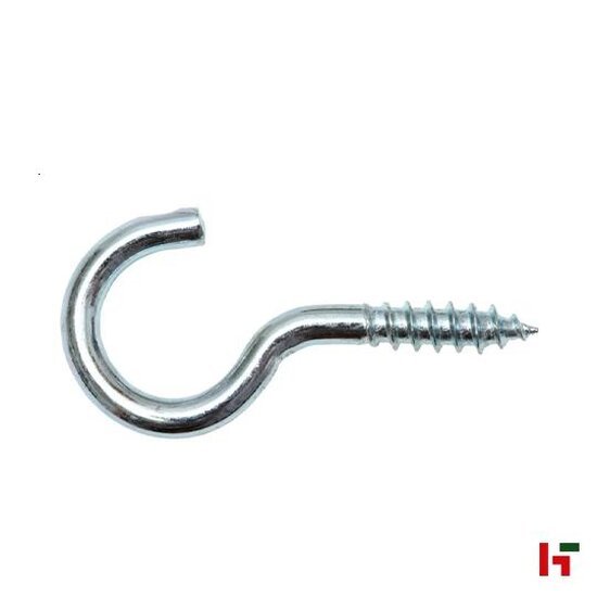 Schroeven - Schroefhaak, Gebogen 3,0 x 30 / 10 mm Medium Box Verzinkt staal - SWG