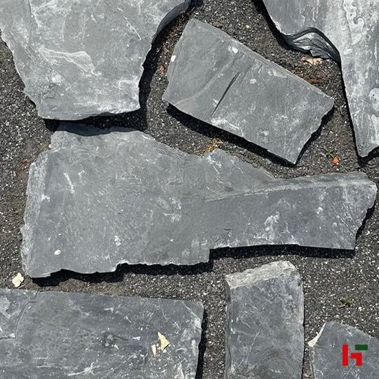 Natuursteentegels - Leisteen Zwart, Natuursteen Flagstone - Leisteen XL - 140 kg/m² - 1-3 st/m² - 60-120 cm - Private label