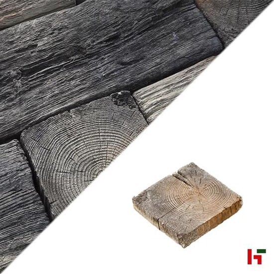 Betontegels - Timberstone, Replica Oude Planken - Gietbeton Driftwood Tegel 22,5 x 22,5 x 5 cm - Stoneline