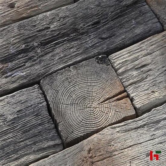 Betontegels - Timberstone, Replica Oude Planken - Gietbeton Driftwood Tegel 22,5 x 22,5 x 5 cm - Stoneline
