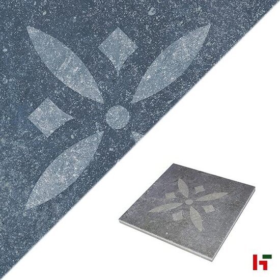 Gecoate betontegels - Caliza, Gecoate Terrastegel Saffier - Design 2 60 x 60 x 3 cm - Marlux