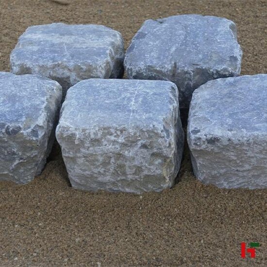 Herbruik kasseien - Herbruik Kassei, Blauwe hardsteen 13 x 13 - 15 x 15 cm B050 - Private label