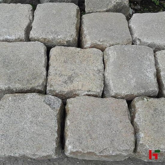 Herbruik kasseien - Herbruik Kassei, Zweeds Graniet 15 x 15 cm Roos-Grijs B051 - Private label