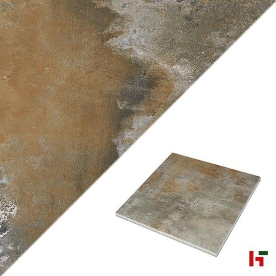 Gecoate betontegels - Grada, Gecoate Terrastegel Ferrum 60 x 60 x 3 cm - Marlux