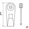 Home & garden - Wandhaak met stalen naald Gr. 2 Messing Coat Sierlijk - SWG