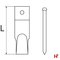 Home & garden - Wandhaak met stalen naald Gr. 3 Messing Coat Basic - SWG