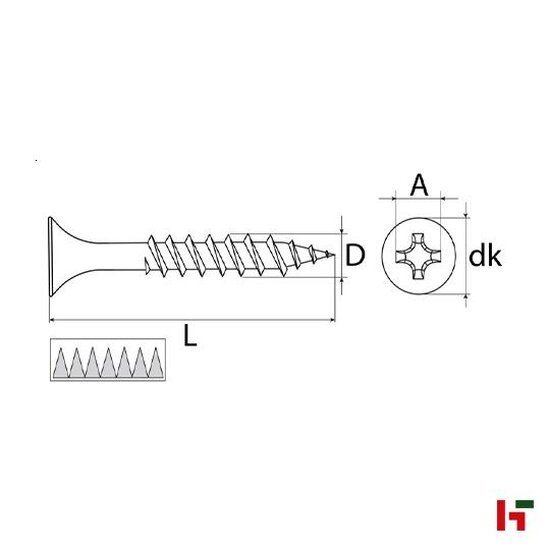 Schroeven - Snelbouwschroef 25 mm VD Pro Box 3,9 mm PH2