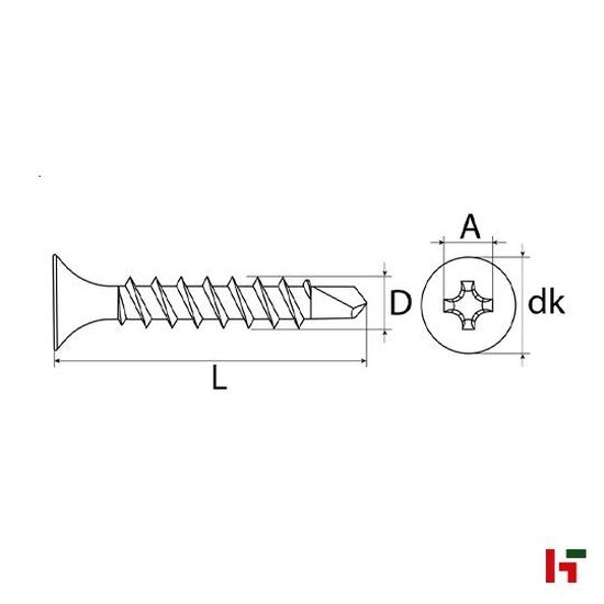 Schroeven - Snelbouwschroef 35 mm Zelftapper Medium Box 3,5 mm PH 2