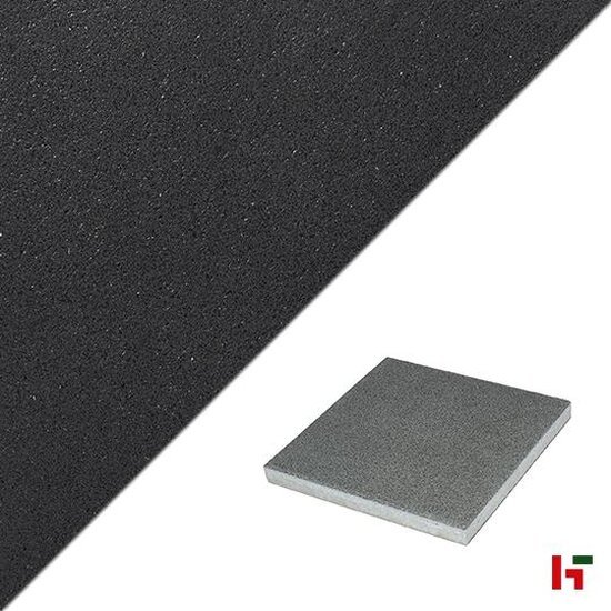 Gecoate betontegels - Essential, Gecoate Terrastegel Black 40 x 40 x 4 cm - Marlux