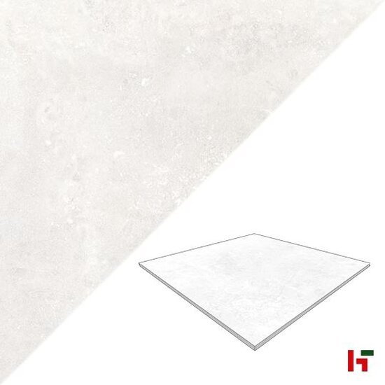Keramische tegels - Absolute, Keramische Terrastegel Bianco 100 x 100 x 2 cm - Coeck