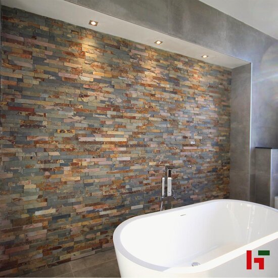 Steenstrips - Steenstrip Natural Brugge 60 x 15 x 1,5 - 2 cm - Bauma stone