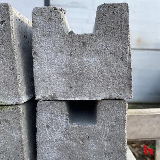 Betonschutting - Betonpaal met vlakke kop Eindpaal 80 / 40 cm - Private label