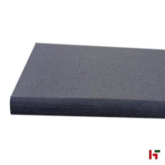 Zwembadboorden & vijverranden - Peperino Dark, Natuursteen Zwembadboord - Graniet 100 x 35 x 3 / 5 cm Afgerond 180° verzoet G75 - Private label