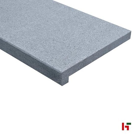 Zwembadboorden & vijverranden - Peperino Dark, Natuursteen Zwembadboord Gebrand & Geborsteld - Graniet 80 x 80 x 3 / 5 cm Recht verzoet G54 - Private label